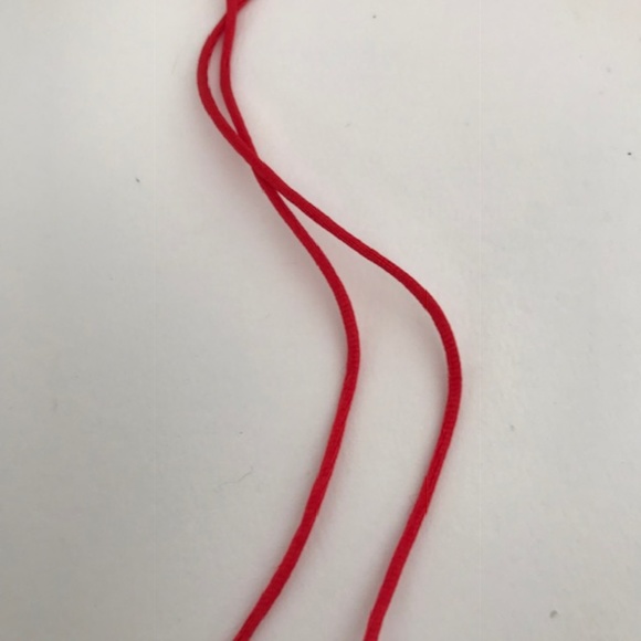 Angel Necklace Cookie Cutter Design on Red Cord Vintage - Picture 6 of 7